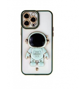 Pouzdro Back Case Spaceman iPhone 12 (6,1´´) s funkcí stojánku, green