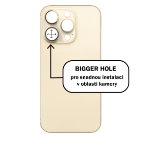 Kryt baterie iPhone 14 PRO MAX gold - Bigger Hole