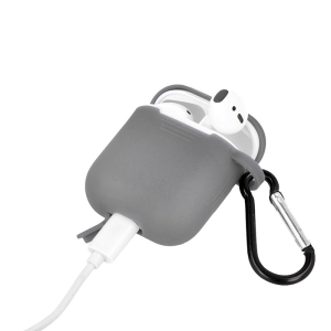 Pouzdro pro Apple AirPods I/II silicone, grey (blistr)