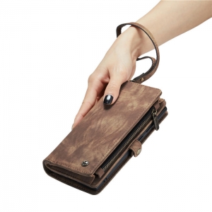 Pouzdro Book (Back Case) CaseMe Wallet 2v1, iPhone 14 barva brown