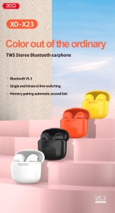 Bluetooth headset XO TWS (X23) barva bílá