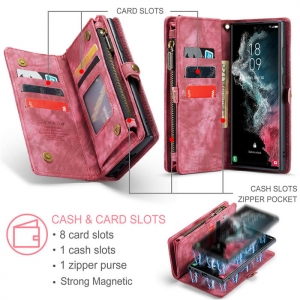 Pouzdro Book (Back Case) CaseMe Wallet 2v1, Samsung S911 Galaxy S23 barva magenta