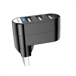 Adaptér Borofone DH3, USB na 3x USB, barva černá
