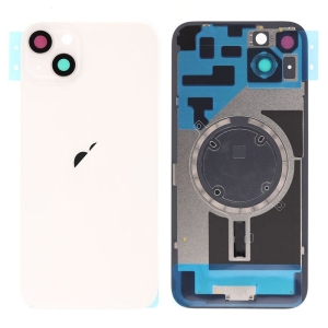 Kryt baterie iPhone 14   white + metal clip + camera lens + magnet