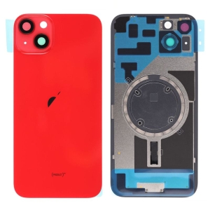 Kryt baterie iPhone 14   red + metal clip + camera lens + magnet