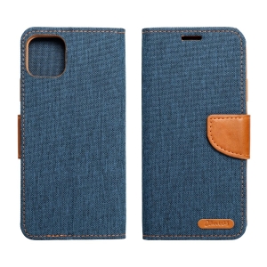 Pouzdro FANCY Diary Xiaomi Redmi Note 11, 11s barva modrá CANVAS