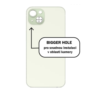 Kryt baterie iPhone 15 green - Bigger Hole
