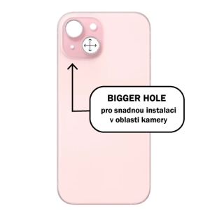 Kryt baterie iPhone 15 Plus pink - Bigger Hole