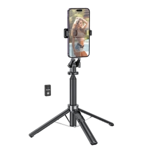 Selfie držák HOCO K21 tripod, s funkcí stativu, bluetooth, barva černá