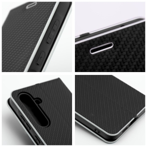 Pouzdro LUNA Book Samsung A526 Galaxy A52 5G, A52 LTE 4G, A52s barva černá carbon
