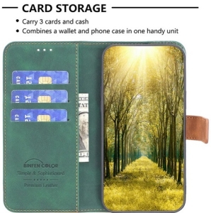 Pouzdro Book CaseMe Binfen UNIcolor Samsung A356B Galaxy A35 5G, barva zelená