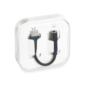 Adaptér HF/Audio USB Typ C na 3,5 mm Jack, černý BOX