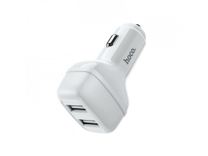 CL adaptér HOCO Z36, 2x USB, 2,4A Lightning kabel, barva bílá