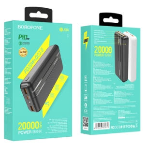 Externí baterie POWER BANK Borofone BJ9A, 20000mAh, 2x USB A, 1x USB C, QC 3.0, PD 22,5W, barva černá