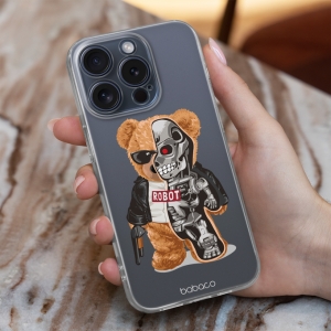 Pouzdro Back Case Babaco iPhone 11, Robot Teddy (transparent)