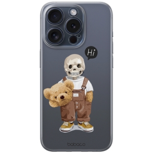 Pouzdro Back Case Babaco iPhone 11, Skull Teddy (transparent)