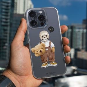 Pouzdro Back Case Babaco iPhone 11, Skull Teddy (transparent)