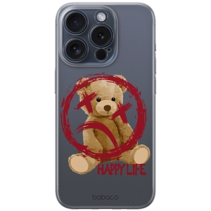 Pouzdro Back Case Babaco iPhone 7, 8, SE 2020/22 Happy Life Teddy (transparent)