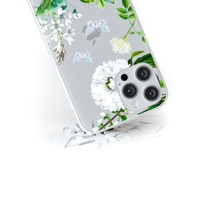 Pouzdro Back Case Babaco Samsung A145, A146 Galaxy A14 4G/ 5G, White Flower