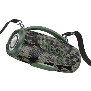 Mini reproduktor BlueTooth HOCO HA4 (RGB led osvětlení, bluetooth, FM, TF, USB, AUX) barva camo