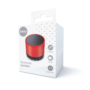 Mini reproduktor BlueTooth Setty Junior, barva červená