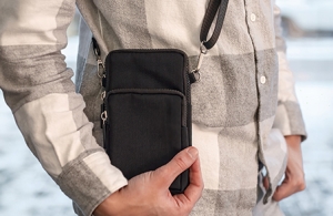 Casual bag univerzální pouzdro, na ruku, přes rameno, barva černá