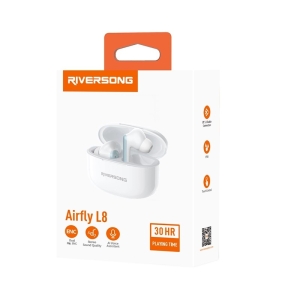 Bluetooth headset Riversong TWS AIRFLY L8, barva bílá