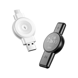 Indukční bezdrátová nabíječka XO-CX026, pro Apple a Galaxy Watch, QI, USB+USB-C 2,5W bílá