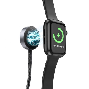 Datový kabel 2v1 HOCO (CW54), USB C na indukce pro Apple Watch + kabel Lightning, PD, QC, barva černá