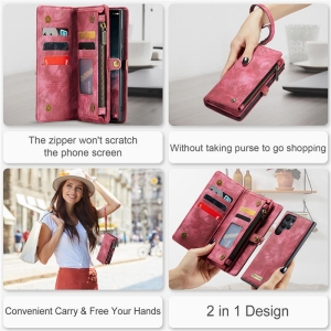 Pouzdro Book (Back Case) CaseMe Wallet 2v1, Samsung A556B Galaxy A55 5G barva magenta