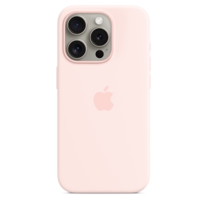 Silicone Case iPhone 15  PRO Light Pink (blistr)