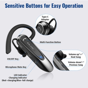 Bluetooth headset Blavec Adventure, barva černá