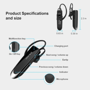 Bluetooth headset Blavec Travel, barva černá