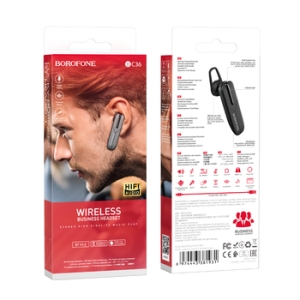 Bluetooth headset BOROFONE BC36 Lucky Business, barva černá