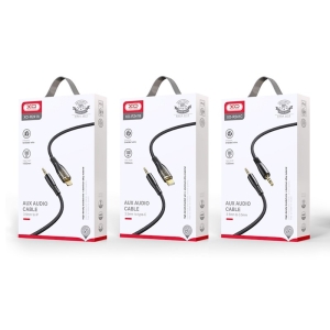 Kabel AUX (XO-R241C) jack 3,5mm / jack 3,5mm, 1m,  barva černá