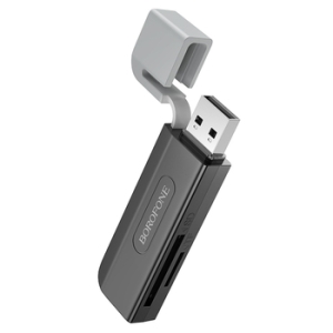 Čtečka paměťových karet Borofone BH9, 2v1 USB 3.0 / SD + micro SD, barva černá