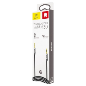 Kabel AUX (Baseus M30) Jack 3,5mm na Jack 3,5mm, 1,5m, barva černá