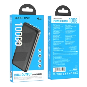 Externí baterie POWER BANK Borofone BJ27, 10000mAh, 1x USB C 1x Micro USB, barva černá