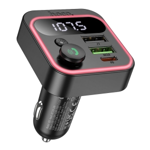 Transmitér FM Bluetooth Hoco E85, Bluetooth 5.4, PD 20W + 2x  USB A, USB C, barva černá