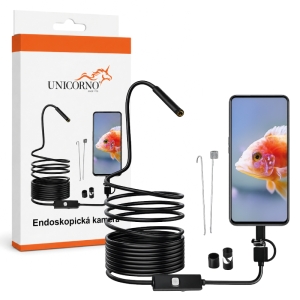 Inspekční (endoskopická) kamera 3v1, délka 3.5m, průměr 7mm