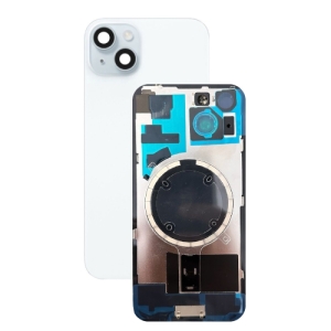 Kryt baterie iPhone 15 blue + metal clip + camera lens + magnet