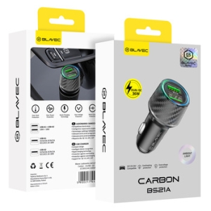 CL adaptér Blavec (BS21A) 2x USB, PD 36W, black