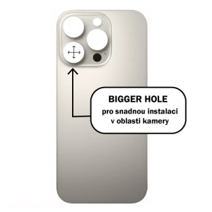 Kryt baterie iPhone 16 PRO MAX silver - Bigger Hole