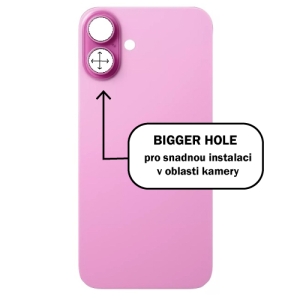 Kryt baterie iPhone 16 pink - Bigger Hole