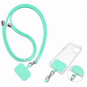 Šňůrka na mobil s držákem pro pouzdra, šířka 0,5cm, barva mint