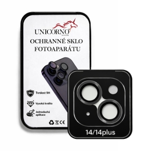 Unicorno ochranné sklo fotoparátu s aplikátorem iPhone 14, 14 PLUS black