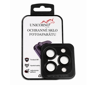 Unicorno ochranné sklo fotoparátu s aplikátorem iPhone 14 PRO, 14 PRO MAX black