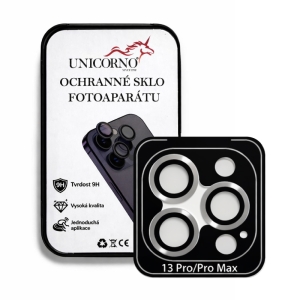 Unicorno ochranné sklo fotoparátu s aplikátorem iPhone 13 PRO, 13 PRO MAX silver