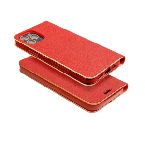 Pouzdro LUNA Book Xiaomi Redmi Note 10 5G, barva červená