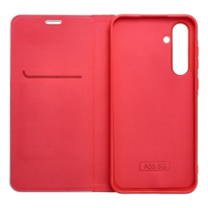 Pouzdro LUNA Book Xiaomi Redmi Note 10 5G, barva červená